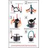 imageIRON FLASK Paracord Handle  Fits Wide Mouth Water Bottles  Durable Carrier Secure Accessories Survival Strap Cord Safety Ring and Carabiner  Seven Core Paracord BraceletRainbow