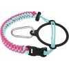 imageIRON FLASK Paracord Handle  Fits Wide Mouth Water Bottles  Durable Carrier Secure Accessories Survival Strap Cord Safety Ring and Carabiner  Seven Core Paracord BraceletBubble Gum