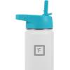 imageIRON FLASK Carabiner Straw Lid for Wide Mouth Insulated Sports Water Bottles Simple BPA Free 2 Lids 4 Straws 2 Cleaning BrushesAquamarine