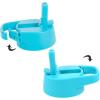 imageIRON FLASK Carabiner Straw Lid for Wide Mouth Insulated Sports Water Bottles Simple BPA Free 2 Lids 4 Straws 2 Cleaning BrushesAquamarine