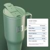 imageIRON FLASK CoPilot Insulated Mug wStraw ampamp Flip Cap Lids  Cup Holder Bottle for Hot Cold Drink  LeakProof  Water Coffee Portable Travel Mug  Dark Pine 40 OzSage