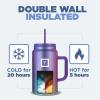 imageIRON FLASK CoPilot Insulated Mug wStraw ampamp Flip Cap Lids  Cup Holder Bottle for Hot Cold Drink  LeakProof  Water Coffee Portable Travel Mug  Dark Pine 40 OzAurora