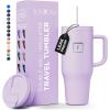 imageIRON FLASK CoPilot Insulated Mug wStraw ampamp Flip Cap Lids  Cup Holder Bottle for Hot Cold Drink  LeakProof  Water Coffee Portable Travel Mug  Dark Pine 40 OzLavender