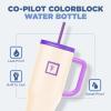 imageIRON FLASK CoPilot Insulated Mug wStraw ampamp Flip Cap Lids  Cup Holder Bottle for Hot Cold Drink  LeakProof  Water Coffee Portable Travel Mug  Dark Pine 40 OzCream  Berries
