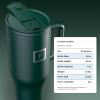 imageIRON FLASK CoPilot Insulated Mug wStraw ampamp Flip Cap Lids  Cup Holder Bottle for Hot Cold Drink  LeakProof  Water Coffee Portable Travel Mug  Dark Pine 40 OzDark Pine