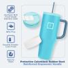 imageIRON FLASK CoPilot Insulated Mug wStraw ampamp Flip Cap Lids  Cup Holder Bottle for Hot Cold Drink  LeakProof  Water Coffee Portable Travel Mug  Dark Pine 40 OzAzure Mist