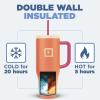 imageIRON FLASK CoPilot Insulated Mug wStraw ampamp Flip Cap Lids  Cup Holder Bottle for Hot Cold Drink  LeakProof  Water Coffee Portable Travel Mug  Dark Pine 40 OzDream Sunset