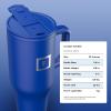 imageIRON FLASK CoPilot Insulated Mug wStraw ampamp Flip Cap Lids  Cup Holder Bottle for Hot Cold Drink  LeakProof  Water Coffee Portable Travel Mug  Dark Pine 40 OzCobalt Blue