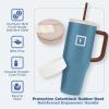 imageIRON FLASK CoPilot Insulated Mug wStraw ampamp Flip Cap Lids  Cup Holder Bottle for Hot Cold Drink  LeakProof  Water Coffee Portable Travel Mug  Dark Pine 40 OzDesert Oasis