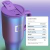 imageIRON FLASK CoPilot Insulated Mug wStraw ampamp Flip Cap Lids  Cup Holder Bottle for Hot Cold Drink  LeakProof  Water Coffee Portable Travel Mug  Dark Pine 40 OzAurora