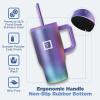 imageIRON FLASK CoPilot Insulated Mug wStraw ampamp Flip Cap Lids  Cup Holder Bottle for Hot Cold Drink  LeakProof  Water Coffee Portable Travel Mug  Dark Pine 40 OzLavender