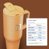 imageIRON FLASK CoPilot Insulated Mug wStraw ampamp Flip Cap Lids  Cup Holder Bottle for Hot Cold Drink  LeakProof  Water Coffee Portable Travel Mug  Dark Pine 40 OzClementine