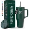 imageIRON FLASK CoPilot Insulated Mug wStraw ampamp Flip Cap Lids  Cup Holder Bottle for Hot Cold Drink  LeakProof  Water Coffee Portable Travel Mug  Dark Pine 40 OzDark Pine