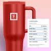 imageIRON FLASK CoPilot Insulated Mug wStraw ampamp Flip Cap Lids  Cup Holder Bottle for Hot Cold Drink  LeakProof  Water Coffee Portable Travel Mug  Dark Pine 40 OzFire Red