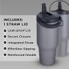 imageIRON FLASK Sidekick Insulated Water Tumbler wStraw ampamp Foldable Handle  Stainless Steel LeakProof Bottle NonSlip Base ampamp Fits Cup Holders for Hot Cold Drinks  Travel Mug  30 Oz Arctic BlueGraphite