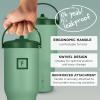 imageIRON FLASK Sidekick Insulated Water Tumbler wStraw ampamp Foldable Handle  Stainless Steel LeakProof Bottle NonSlip Base ampamp Fits Cup Holders for Hot Cold Drinks  Travel Mug  30 Oz Sage Grove