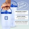 imageIRON FLASK Sidekick Insulated Water Tumbler wStraw ampamp Foldable Handle  Stainless Steel LeakProof Bottle NonSlip Base ampamp Fits Cup Holders for Hot Cold Drinks  Travel Mug  30 Oz Arctic BlueArctic Blue