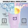 imageIRON FLASK Sidekick Insulated Water Tumbler wStraw ampamp Foldable Handle  Stainless Steel LeakProof Bottle NonSlip Base ampamp Fits Cup Holders for Hot Cold Drinks  Travel Mug  30 Oz Arctic BlueLavender