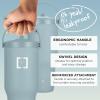 imageIRON FLASK Sidekick Insulated Water Tumbler wStraw ampamp Foldable Handle  Stainless Steel LeakProof Bottle NonSlip Base ampamp Fits Cup Holders for Hot Cold Drinks  Travel Mug  30 Oz Arctic BlueElemental Gray