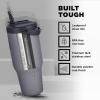 imageIRON FLASK Sidekick Insulated Water Tumbler wStraw ampamp Foldable Handle  Stainless Steel LeakProof Bottle NonSlip Base ampamp Fits Cup Holders for Hot Cold Drinks  Travel Mug  30 Oz Arctic BlueGraphite