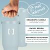 imageIRON FLASK Sidekick Insulated Water Tumbler wStraw ampamp Foldable Handle  Stainless Steel LeakProof Bottle NonSlip Base ampamp Fits Cup Holders for Hot Cold Drinks  Travel Mug  30 Oz Arctic BlueMorning Mist