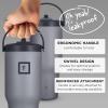 imageIRON FLASK Sidekick Insulated Water Tumbler wStraw ampamp Foldable Handle  Stainless Steel LeakProof Bottle NonSlip Base ampamp Fits Cup Holders for Hot Cold Drinks  Travel Mug  30 Oz Arctic BlueGraphite