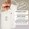 imageIRON FLASK Sidekick Insulated Water Tumbler wStraw ampamp Foldable Handle  Stainless Steel LeakProof Bottle NonSlip Base ampamp Fits Cup Holders for Hot Cold Drinks  Travel Mug  30 Oz Arctic BlueCashmere Cream