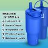 imageIRON FLASK Sidekick Insulated Water Tumbler wStraw ampamp Foldable Handle  Stainless Steel LeakProof Bottle NonSlip Base ampamp Fits Cup Holders for Hot Cold Drinks  Travel Mug  30 Oz Arctic BlueCobalt