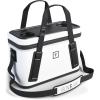 imageIron Flask Soft Cooler Bag  12L Mesh Pocket Bag  Floatable Insulated Durable ampamp Leak Proof  Small ampamp Portable Coolers for Travel Soft Sided  RipResistant Collapsible Keeps Ice ColdWhite