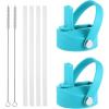imageIRON FLASK Carabiner Straw Lid for Wide Mouth Hydro Insulated Sports Modern Water Bottles Simple BPA FreeAquamarine