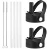 imageIRON FLASK Carabiner Straw Lid for Wide Mouth Hydro Insulated Sports Modern Water Bottles Simple BPA FreeBlack