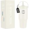 imageIRON FLASK Sidekick Insulated Water Tumbler wStraw ampamp Foldable Handle  Stainless Steel LeakProof Bottle NonSlip Base ampamp Fits Cup Holders for Hot Cold Drinks  Travel Mug  30 Oz Arctic BlueCashmere Cream