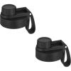 imageIRON FLASK Spout Lid 20 for Wide Mouth Insulated Sports Water Bottles fit only Iron Flask Bottles Canteen Standard Chug Lid BPA Free 2 Lids GraphiteMidnight Black