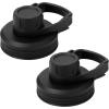 imageIRON FLASK Spout Lid for Wide Mouth Insulated Sports Water Bottles Chug Lid BPA Free 2 Lids Midnight BlackMidnight Black