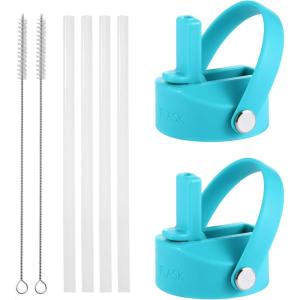 imageIRON FLASK Carabiner Straw Lid for Wide Mouth Hydro Insulated Sports Modern Water Bottles Simple BPA FreeAquamarine