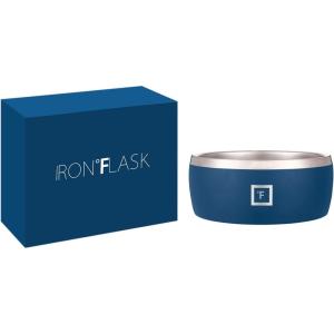 imageIRON FLASK Dog Bowl  32 Oz Stainless Steel NonSlip Rubber Bottom Durable Pet Food and Water Cats Feed Dark RainbowTwilight Blue