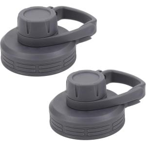 imageIRON FLASK Spout Lid for Wide Mouth Insulated Sports Water Bottles Chug Lid BPA Free 2 Lids Midnight BlackGraphite