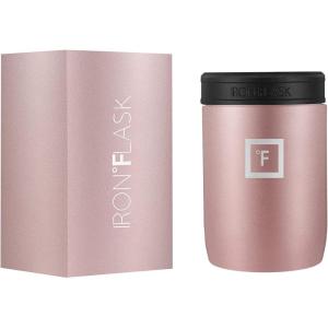 imageIRON FLASK Standard Can Cooler 12oz for Beer Soda Sparkling Water Drinks Insulated Stainless Steel Holder for Regular Cans  Rose Gold