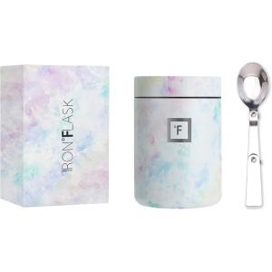imageIRON FLASK Thermos for Hot Food ampamp Soup  16 Oz Insulated Food Jar with Foldable Spoon  Leak Proof Stainless Steel Storage Canteen Double Walled  16 Oz  Pearl16 Oz  Pearl