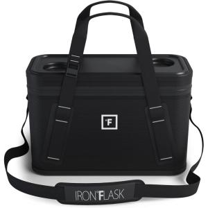 imageIron Flask Soft Cooler Bag  12L Mesh Pocket Bag  Floatable Insulated Durable ampamp Leak Proof  Small ampamp Portable Coolers for Travel Soft Sided  RipResistant Collapsible Keeps Ice ColdBlack