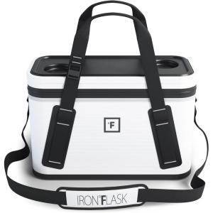 imageIron Flask Soft Cooler Bag  12L Mesh Pocket Bag  Floatable Insulated Durable ampamp Leak Proof  Small ampamp Portable Coolers for Travel Soft Sided  RipResistant Collapsible Keeps Ice ColdWhite