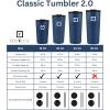 imageIRON FLASK Classic Tumbler 202 Lids Straw Flip Vacuum Insulated Stainless Steel Water Bottle Double Walled Drinking cup Thermos Travel Mug  Aura 32 OzTwilight Blue