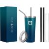 imageIRON FLASK Classic Tumbler 202 Lids Straw Flip Vacuum Insulated Stainless Steel Water Bottle Double Walled Drinking cup Thermos Travel Mug  Aura 32 OzDark Night