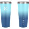 imageIRON FLASK Classic Tumbler 202 Lids Straw Flip Vacuum Insulated Stainless Steel Water Bottle Double Walled Drinking cup Thermos Travel Mug  Aura 32 OzBlue Waves