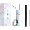imageIRON FLASK Classic Tumbler 202 Lids Straw Flip Vacuum Insulated Stainless Steel Water Bottle Double Walled Drinking cup Thermos Travel Mug  Aura 32 OzPearl