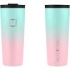 imageIRON FLASK Classic Tumbler 202 Lids Straw Flip Vacuum Insulated Stainless Steel Water Bottle Double Walled Drinking cup Thermos Travel Mug  Aura 32 OzBubble Gum