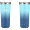imageIRON FLASK Classic Tumbler 202 Lids Straw Flip Vacuum Insulated Stainless Steel Water Bottle Double Walled Drinking cup Thermos Travel Mug  Aura 32 OzBlue Waves