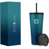 imageIRON FLASK Classic Tumbler 202 Lids Straw Flip Vacuum Insulated Stainless Steel Water Bottle Double Walled Drinking cup Thermos Travel Mug  Aura 32 OzDark Night
