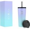 imageIRON FLASK Classic Tumbler 202 Lids Straw Flip Vacuum Insulated Stainless Steel Water Bottle Double Walled Drinking cup Thermos Travel Mug  Aura 32 OzCotton Candy
