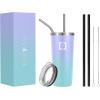 imageIRON FLASK Classic Tumbler 202 Lids Straw Flip Vacuum Insulated Stainless Steel Water Bottle Double Walled Drinking cup Thermos Travel Mug  Aura 32 OzCotton Candy